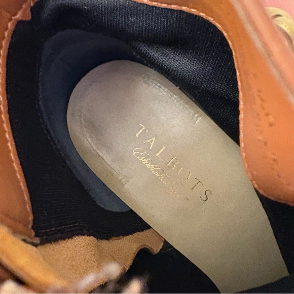 Talbots Brown Leather Ankle Boots with Gold Buckle Accent - Picture 7 of 8